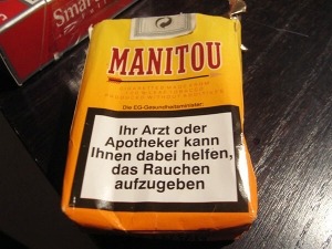 Manitou cigarettes from Germany