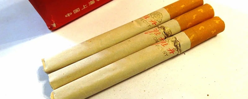 Close-up of Peony Cigarettes